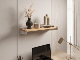 Polica Ovo - bela/lancelot hrast