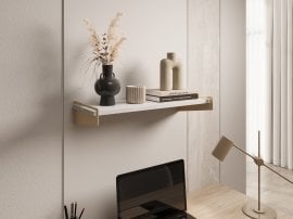 Polica Ovo - zlata/beton