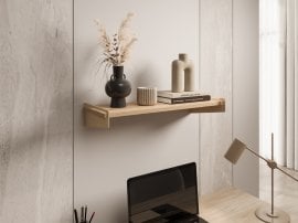 Polica Ovo - zlata/artisan hrast