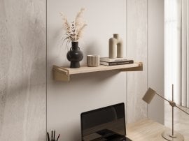 Polica Ovo - zlata/sonoma hrast