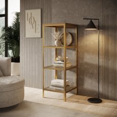 Regal Reli - zlati/artisan hrast