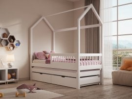 Otroška postelja Artes II z dodatnim ležiščem - 90x200 cm - bela