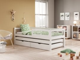 Otroška postelja z dodatnim ležiščem Orio - 80x180 cm - bela