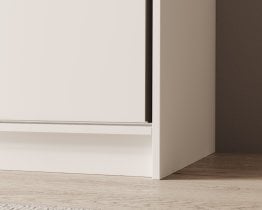 ADRK - Garderobna omara z drsnimi vrati Castello - 120 cm - bela