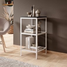 Regal Rolin - bel/črni