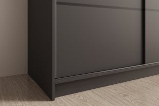 ADRK - Garderobna omara z drsnimi vrati Calma 150 cm - črna