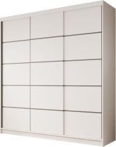 ADRK - Garderobna omara z drsnimi vrati Greta 200 cm - bela