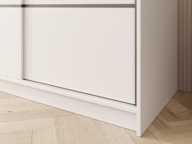 ADRK - Garderobna omara z drsnimi vrati Greta 200 cm - bela