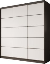 ADRK - Garderobna omara z drsnimi vrati Greta 200 cm - črna/bela