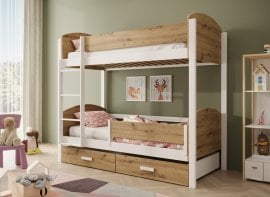 Pograd Jori z ograjico - 80x180 cm - artisan hrast/bel