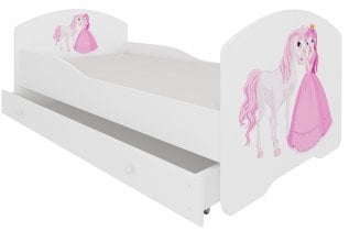 ADRK - Otroška postelja Pepe s predalom Princesa in konj  - 70x140 cm