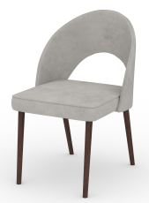 Jedilni stol Rodos 82 - siv, temni oreh noge