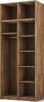 ADRK - Garderobna omara Alera II z nadgradnjo 100 cm - artisan hrast/črni ročaji
