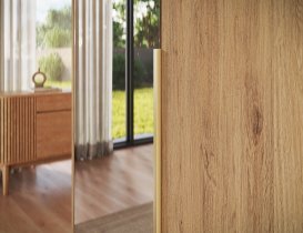 ADRK - Garderobna omara Alera II z nadgradnjo 100 cm - artisan hrast/zlati ročaji