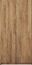 ADRK - Garderobna omara Bregma II 100 cm - artisan hrast/črni ročaji