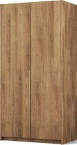 ADRK - Garderobna omara Bregma II 100 cm - artisan hrast/zlati ročaji