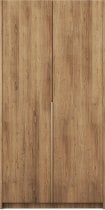 ADRK - Garderobna omara Bregma II 100 cm - artisan hrast/zlati ročaji