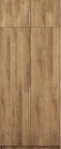 ADRK - Garderobna omara Bregma II z nadgradnjo 100 cm - artisan hrast/zlati ročaji