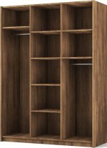 ADRK - Garderobna omara Bregma III 150 cm - artisan hrast/črni ročaji