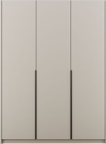 ADRK - Garderobna omara Bregma III 150 cm - kašmir/črni ročaji