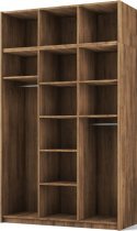 ADRK - Garderobna omara Bregma III z nadgradnjo 150 cm - artisan hrast/zlati ročaji