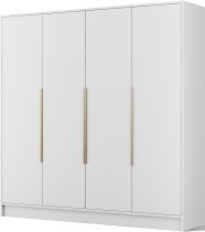 ADRK - Garderobna omara Palladio 200 cm - bela/zlati ročaji