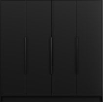 ADRK - Garderobna omara Palladio 200 cm - črna/črni ročaji