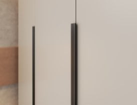 ADRK - Garderobna omara Palladio 200 cm - kašmir/črni ročaji