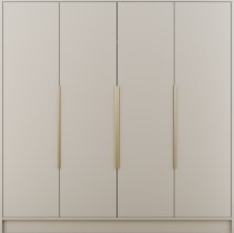 ADRK - Garderobna omara Palladio 200 cm - kašmir/zlati ročaji