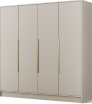 ADRK - Garderobna omara Palladio 200 cm - kašmir/zlati ročaji