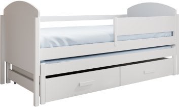 ADRK - Otroška postelja z dodatnim ležiščem Olen - 80x180 - bela