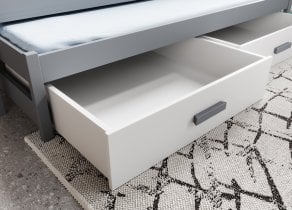 ADRK - Otroška postelja z dodatnim ležiščem Olen - 90x200 - bela/siva