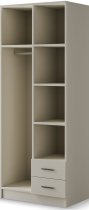 ADRK - Garderobna omara Arvio 80 cm - kašmir/črni ročaji