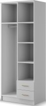 ADRK - Garderobna omara Arvio 80 cm - bela/zlati ročaji
