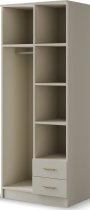 ADRK - Garderobna omara Arvio 80 cm - kašmir/zlati ročaji