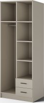 ADRK - Garderobna omara Novaro 80 cm - kašmir/črni ročaji