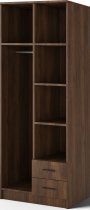 ADRK - Garderobna omara Novaro 80 cm - oreh/črni ročaji