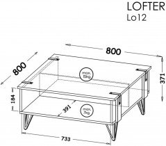 Dolmar - Klubska miza Lofter LO12