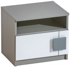 Nočna omarica Gumi G12 - Bela/antracit