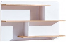 Stenska polica Lorento L8 - bela/hrast