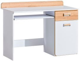 Pisalna miza Lorento L10 - bela/hrast