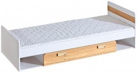 Postelja Lorento L13 - bela/hrast - 80x195 cm