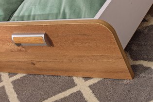 Dolmar - Postelja Lorento L13 - bela/hrast - 80x195 cm