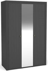 Garderobna omara Mossa MO2 - viski hrast/črna