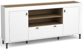 Komoda Mossa MO7 - viski hrast/bela
