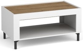 Klubska miza Mossa MO9 - viski hrast/bela
