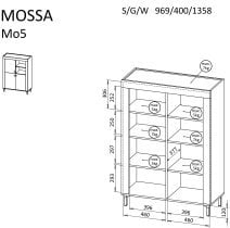 Dolmar - Komoda Mossa MO5 - viski hrast/kašmir
