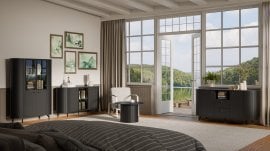 Dnevna soba Zante - črna - 2 sestav