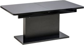 Raztegljiva jedilna miza Opti - 126-167 cm - črna sijaj