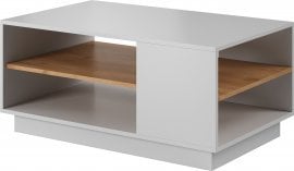 Klubska miza 3D G - bela + zlati hrast